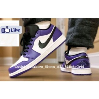 รองเท้า Nike Air Jordan 1 Low Court Purple Black ส่งฟรี