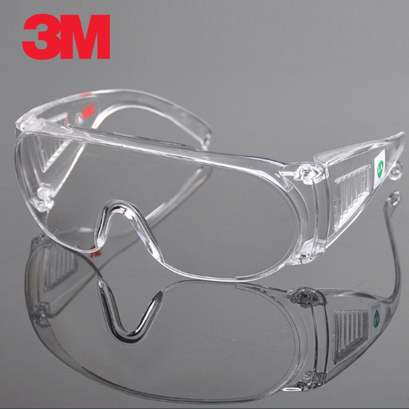 3M1611 แว่นตานิรภัยเลนส์ใส สวมทับแว่นสายตาได้ ป้องกันละอองน้ำลาย ฝุ่นละออง และลมรับประกันของแท้จาก 3M ประเทศไทย