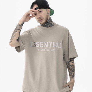 เสื้อยืดโอเวอร์ไซส์ ess fog เสื้อผ้าแฟชั่น สตรีท y2k อปป้า เกาหลี