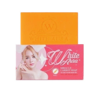 White Auraสบู่ไวท์ออร่า Miracle Carrot Soap  แครอท