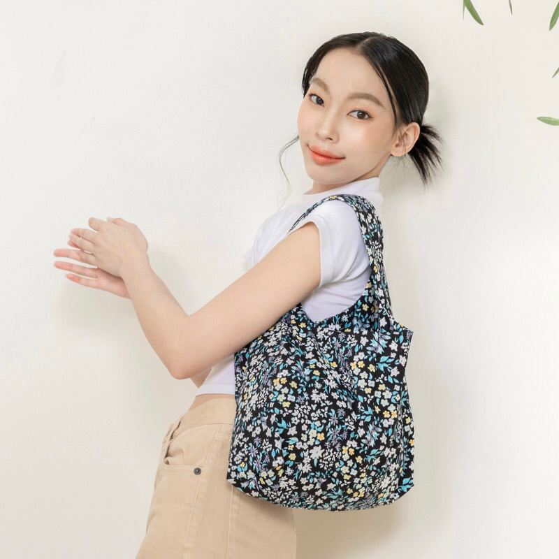 [ ORIGINAL LOGO ] Himawari Baggu Bluebell Semi Bag