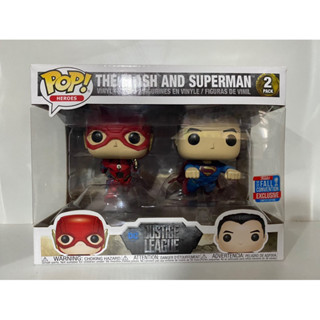 Funko Pop The Flash and Superman Justice League NYCC 2018 Exclusive 2 Pack