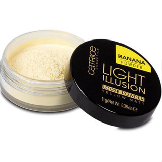 ของแท้/พร้อมส่ง Catrice Light Loose Powder Yellow Matt (Banana Powder) 11g.คาทริซ แป้งฝุ่น ช่วยดูดซับความมันบนใบหน้า