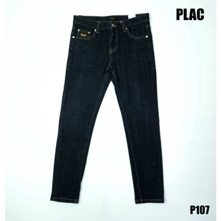 ยีนส์ Plac เอว 32 สีเข้ม ผ้ายืด ขาเดฟ ทรง Crop ขายาวประมาณข้อเท้าครับ