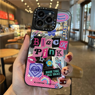 ❤️จัดส่งทันที❤️เคสไอโฟน 14 Pro max เคสไอโฟน11 12 13 14 casetify ภาพประกอบ Black&amp;Pink Cute Case For iPhone 11,12,13,14PM