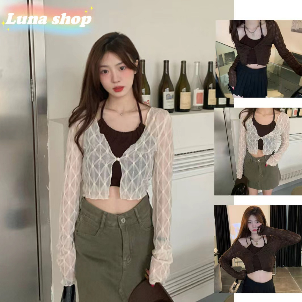 Luna shop เสื้อผ้าเกาหลี เสื้อชั้นนอกเซ็กซี่ ระบายอากาศ แฟชั่นและดูดี พร้อมส่งจากกทม มาถึงใน 3-5 วัน