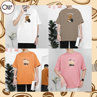 Overtide เสื้อยืดโอเวอร์ไซร์ คอลเลกชั่น Cafe Style V.1 หลายสี