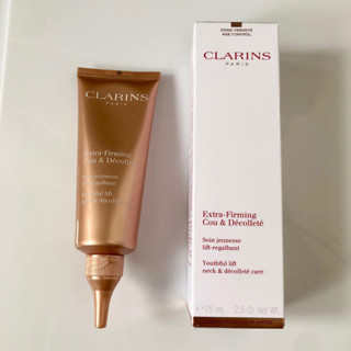 Clarins Extra-firming Youthful Lift Neck &amp; Decollete Care 75ml ครีมลดริ้วรอยและยกกระชับผิวบริเวณลำคอ