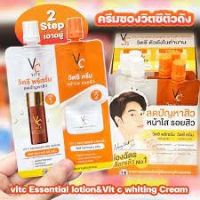 วิตซีซองน้องฉัตร Double Vit C 2IN1 รูปแบบซองคู่ VIT C ADVANCED PRE  &amp; Whitening CreamVit C