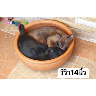 อ่างแมวนอนดินเผา12-14-16-18-20นิ้ว(คละแบบส่งปากเรียบ/ปากหยิก)📍ต้องเปิดพรีเดอไว้แต่จัดส่งปกติทุกวัน📍อ่างดินเผานอนเย็นสบาย