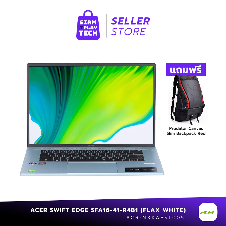 ACER SWIFT EDGE SFA16-41-R4B1 / AMD R5-6600U/16G/1T/UMA/W11Flax White (โน้ตบุ๊คเอเซอร์)