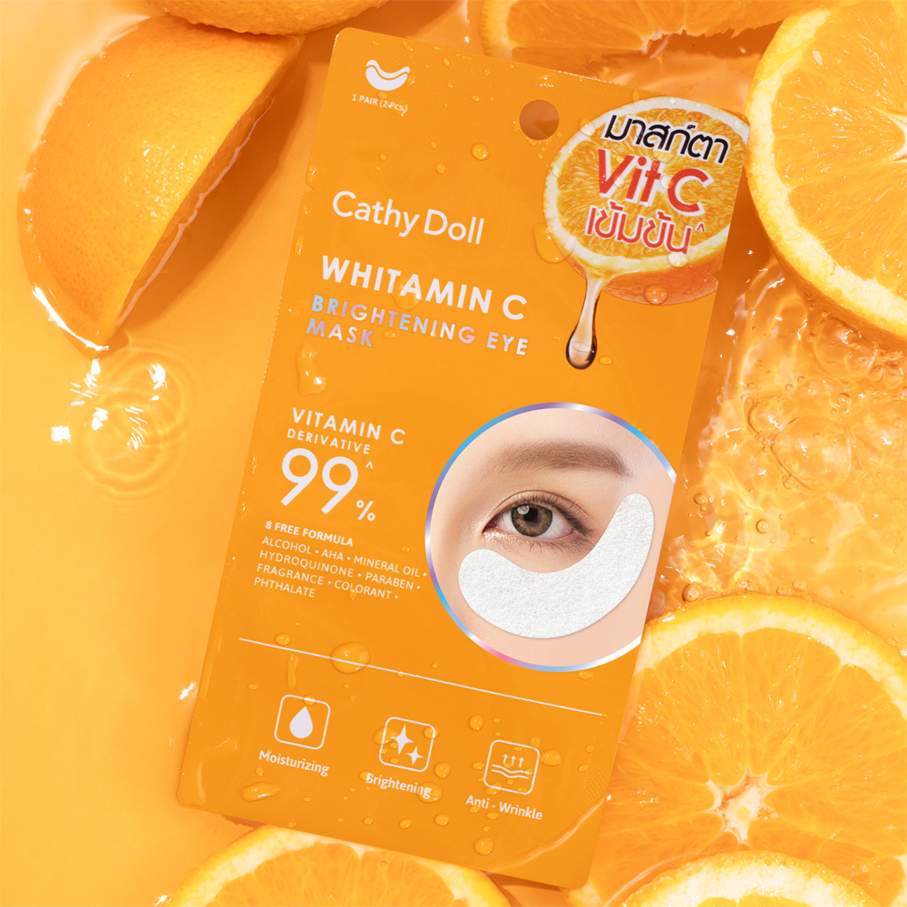 Cathy Doll ไวท์ทามินซีไบรท์เทนนิ่งอายมาสก์ 1คู่ เคที่ดอลล์ - รูปที่ 4