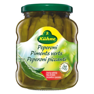 คูห์เน่ พริกเขียวดอง 370มล. - Hot Green Peppers Peperoni Piccanti 370ml Kuhne brand