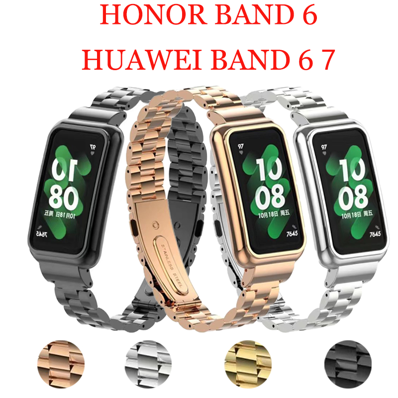 Huawei Band 6 7 สายสแตนเลส Honor Band 6 สายแฟชั่นโลหะ