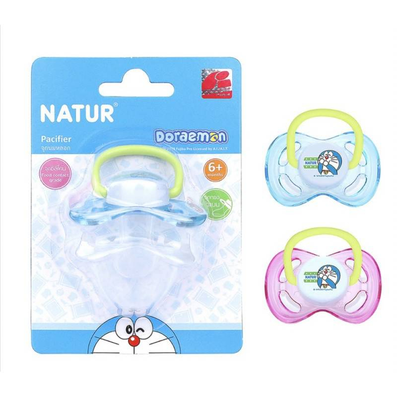 U007 Natur(เนเจอร์) จุกนมหลอกเด็กทารก (หัวแบน) จุกนมหลอกซิลิโคน จุกนมหลอก จุกดูด สำหรับเด็ก6+