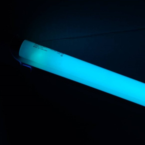 หลอดไฟล่อแมลง หลอดไฟดักยุง หลอดแบล็คไลท์ 10W ยาว 33 cm. / 15W ยาว 44 cm.  หลอดไฟเครื่องดักยุง แก้วขาวแสงฟ้าน้ำทะเล
