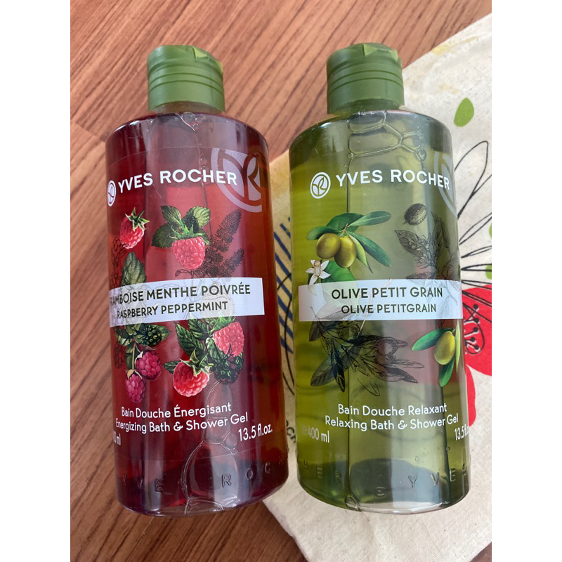 ครีมอาบน้ำ 2 ขวด Yves Rocher Relaxing Olive +Rasberry