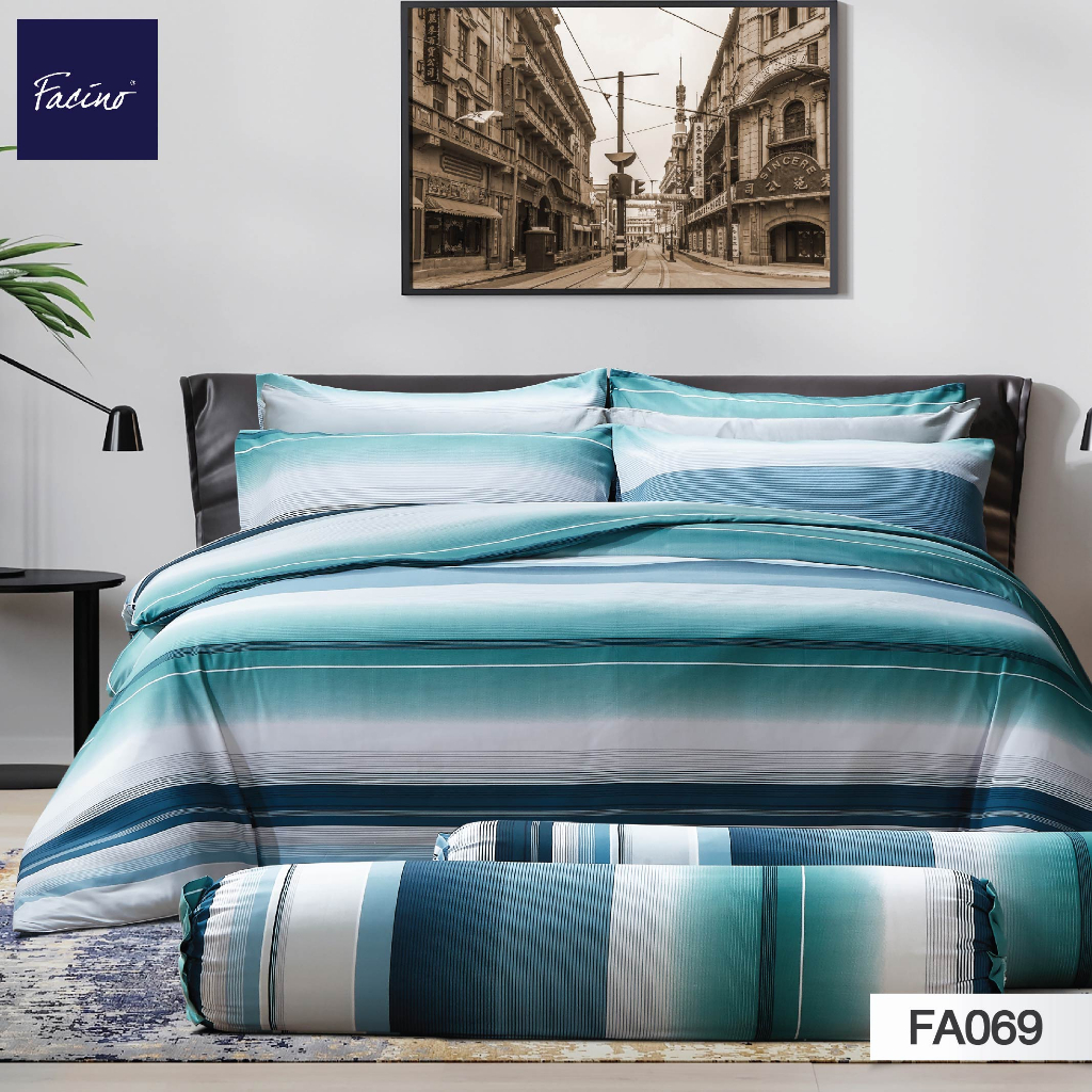 [New collection] Facino ชุดผ้าปูที่นอน 6 ฟุต 5 ฟุต 5 ชิ้น + ผ้านวมขนาด 100"X90" "MIX & MATCH YOUR OWN STYLE"