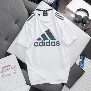 เสื้อคอกลม Adidas เสื้อกีฬาเสื้อออกกำลังกายใส่สบายเนื้อผ้าดี