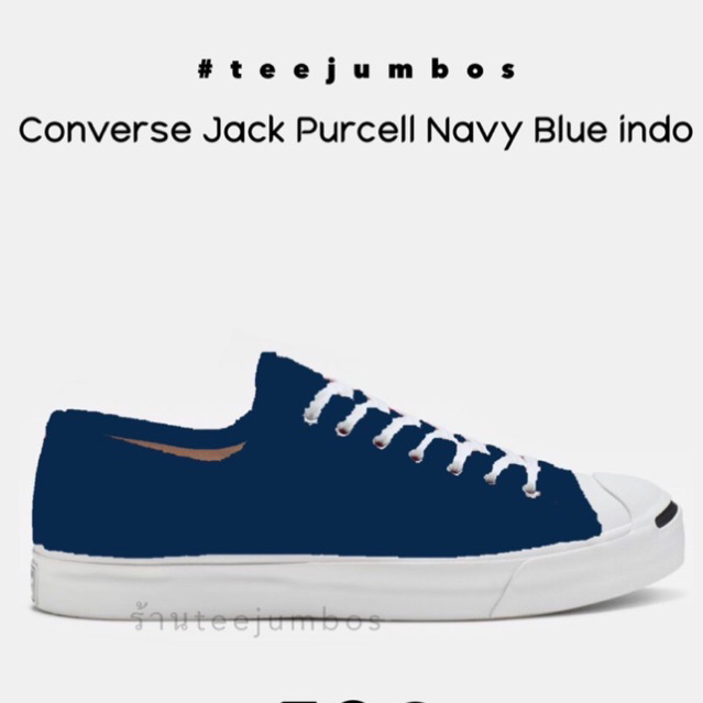 รองเท้า Converse Jack Purcell Navy Blue indo  🐲 งานอินโด ⚠️ สินค้าพร้อมกล่อง รองเท้าสีกรม