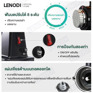 MBK เครื่องบดเมล็ดกาแฟไฟฟ้าอัตโนมัติเต็มรูปแบบ 600N สำหรับงานในบ้าน Electric coffee machine รุ่น EPLD-25
