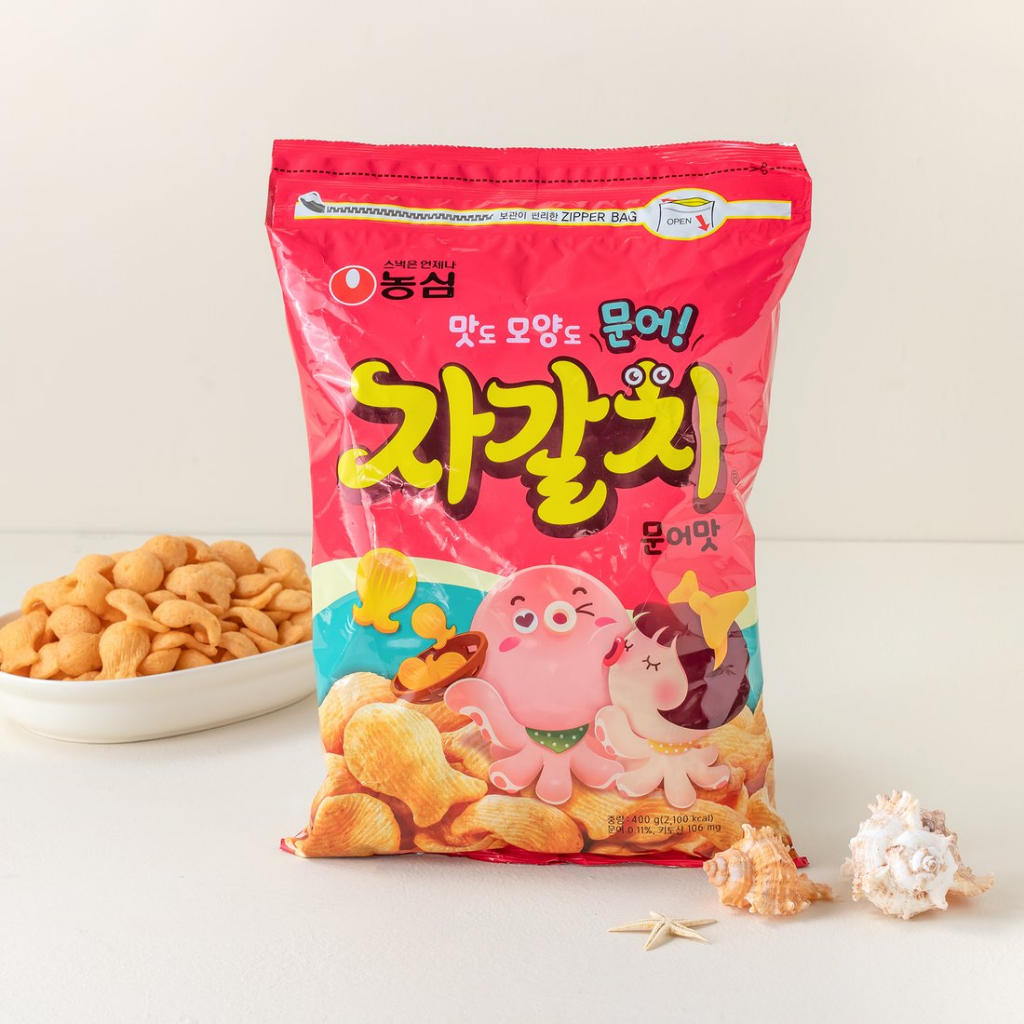 พร้อมส่ง​ 농심 자갈치 ขนมรสปลาหมึก Nongshim Octopus Flavored Tako Chips