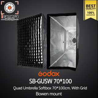 Godox Softbox SB-GUSW 70*100 cm. With Grid - [ Bowen Mount ] Quad Umbrella Softbox วิดีโอ รีวิว Live ถ่ายรูปติบัตร