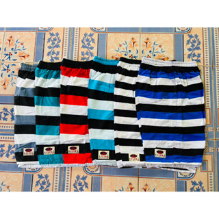 XL กางเกงเจเจ ลายริ้วสี แบบใหม่ มี 6สี ตามภาพค่ะ ยาวคลุมเข่า
