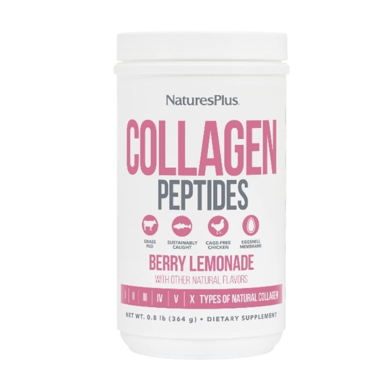 NaturesPlus Collagen Peptides Berry Lemonade 0.8 lbs 364 g nature s plus คอลลาเจน เปปไทด์ เบอร์รี่ เ