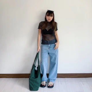 upeachme(B16,B17) Jeedjad Seatru [M-XL]เสื้อซีทรูแขนยาวความยาวเต็มตัว เสื้อตาข่ายสายฝอเซ็กซี่ แต่งกลิตเตอร์วิบวับ