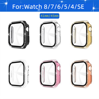 เคสแอปเปิ้ลวอชสำหรับ iWatch SE Series8/7/6/5/4 ขนาด40mm/41mm/44mm/45mm Diamond surface