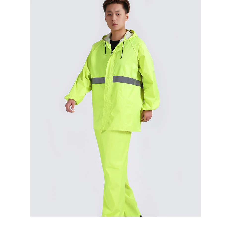 ชุดกันฝน มีแถบสะท้อนแสง หมวกติดเสื้อ ไซส์ L-3XL thumbnail 10