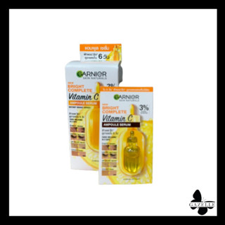 Garnier Bright Complete Vitamin C Ampoule Serum การ์นิเย่ สกิน แนทเชอรัลส์ ไบรท์ คอมพลีท วิตามินซี แอมพูล เซรั่ม