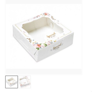 กล่องใส่สบู่ สีขาว ลายดอกไม้ มีช่อง 60 ชิ้น 8.5*8.5*2.8 cm 005455