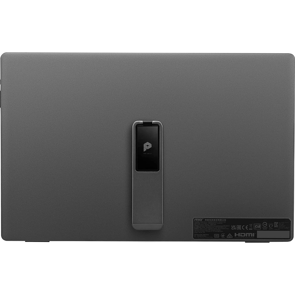 MSI PRO MP161 15.6" Portable Monitor, Adjustable kickstand, FHD (1920 x 1080), 60Hz, IPS, 2x USB-C, Mini HDMI, Speakers, Anti-Flicker, Less Blue light, Black