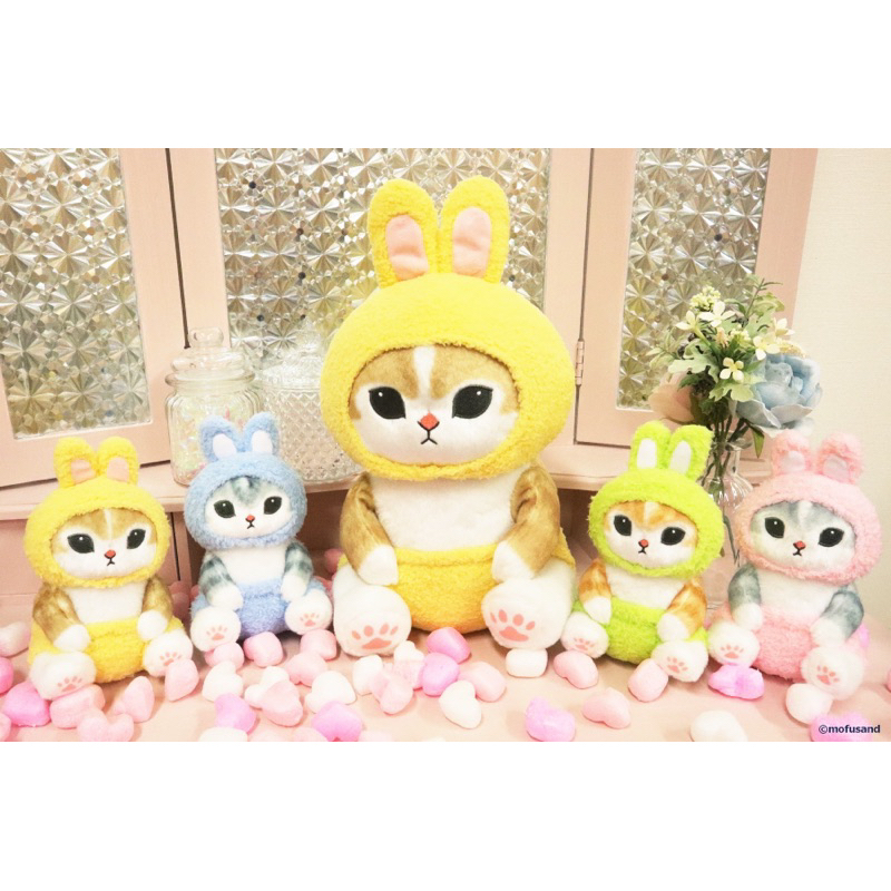 🔥พร้อมส่ง  Rabbit Kitten Plushy คอลเลกชั่น น้องแมว  ใส่ชุดกระต่าย ' #mofusand