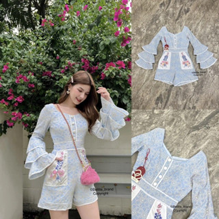 💎พร้อมส่ง💎Bellita จั้มสูทสีฟ้า