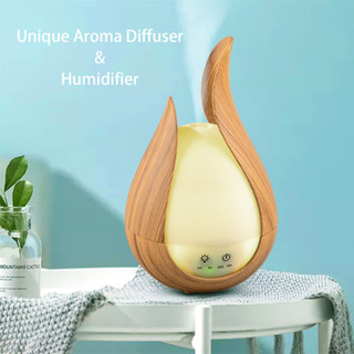 เครื่องพ่นอโรม่า น้ำมันหอมระเหย Aroma Diffuser พ่นไอน้ำ Humidifier colorful เครื่องพ่นไอน้ำไฟเตาผิงอโรม่า