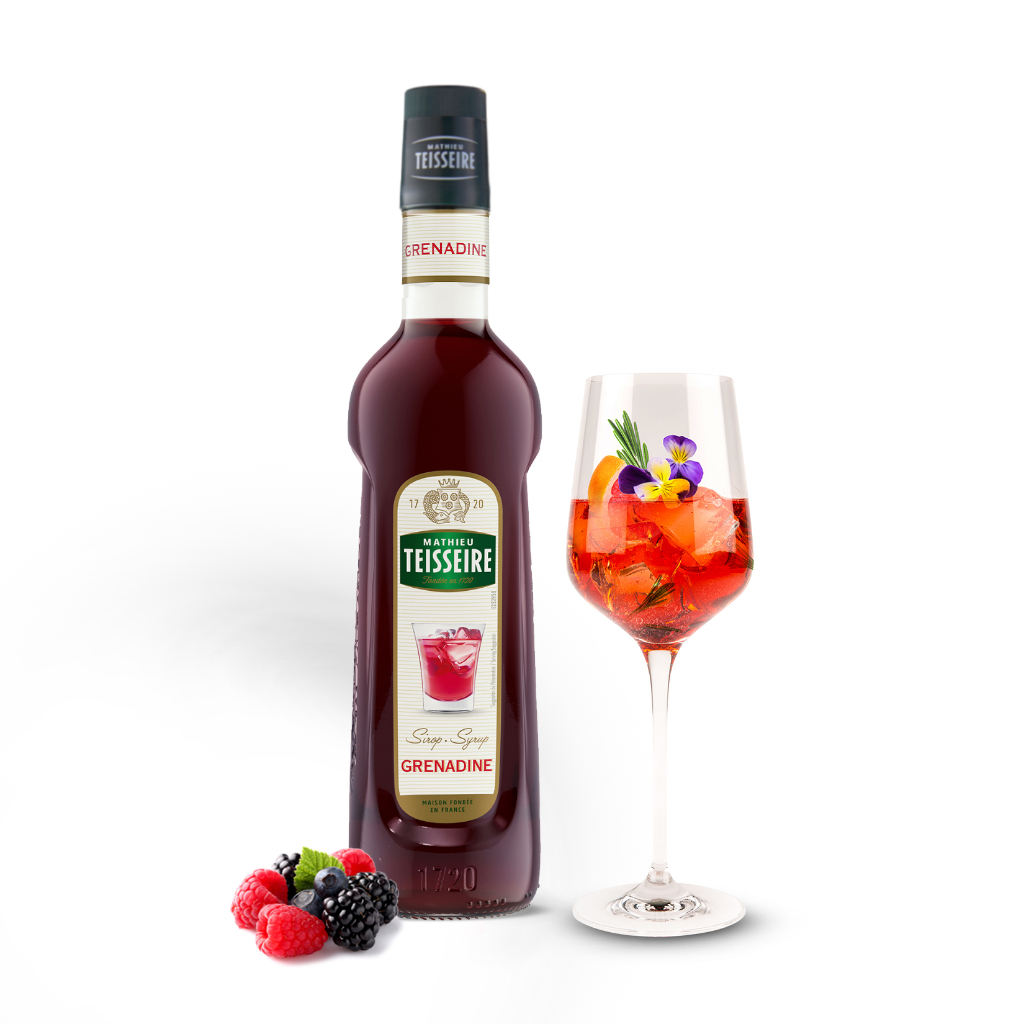 Mathieu Teisseire น้ำเชื่อมกลิ่นผลไม้แดง 700 มล. (Grenadine Syrup) ไซรัปสำหรับค็อกเทล ม็อกเทล โซดา และชา - รูปที่ 2