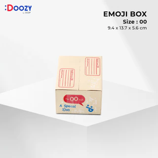 Emoji กล่องไปรษณีย์ ขนาด 00(9.7x14x6 ซม.) แพ็ค 20 ใบ กล่องพัสดุ กล่องฝาชน Doozy Pack ถูกที่สุด!