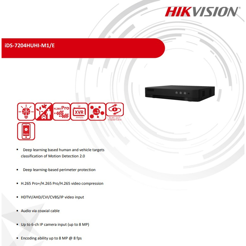 HIKVISION COLORVU 3K รุ่น DS-2CE10KF0T-LFS,DS-2CE10KF0T-FS 3.6/2.8(4)+DVR รุ่น iDS-7204HUHI-M1/E(C)(1)+ชุดFuset 1TB
