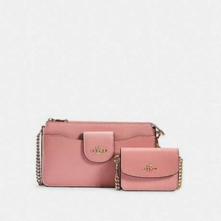 💖กระเป๋าสะพายสีหวานๆๆชมพูนม ใบแม่ลูกค่ะ #coach #crossbody POPPY, CROSSBODY