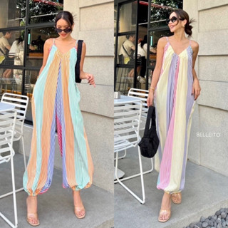 New!!! Jumpsuit สายเดี่ยวแต่งคอวีย่นทรงสวยชายขาจั๊มน่ารัก style เกาหลีสายปรับความยาวได้ by BELLEITO งานชั้นดีจัดด่วนค่ะ