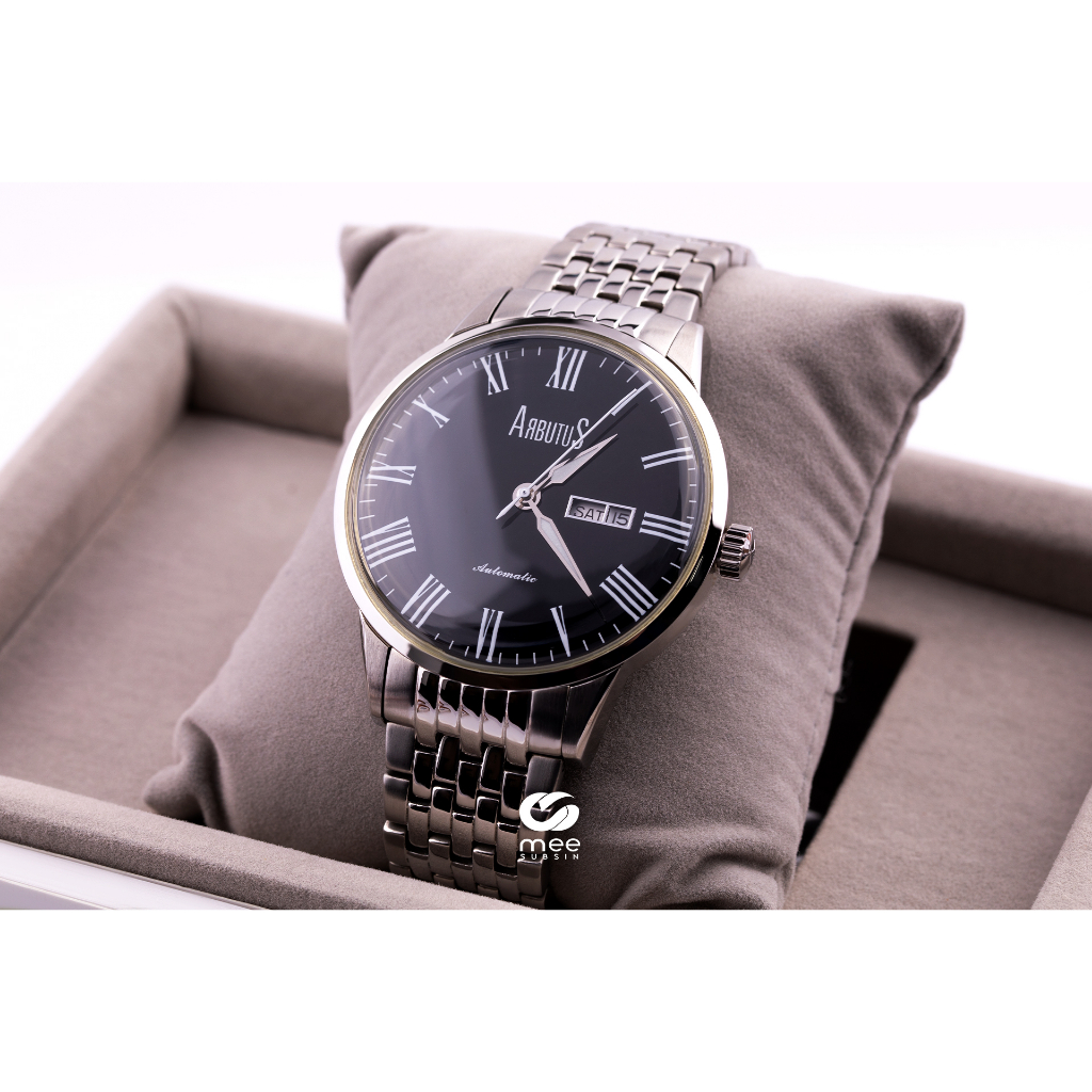 ARBUTUS Automatic Black Dial Men's Watch [AR715SBS]