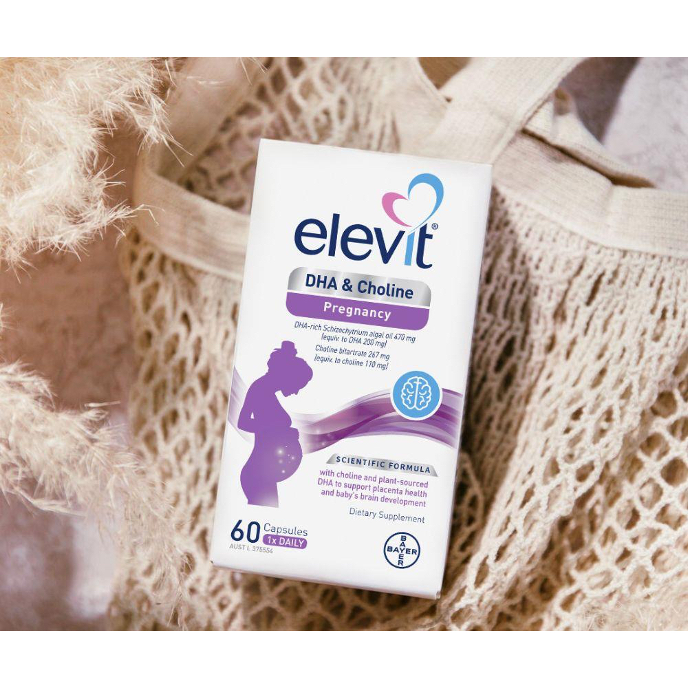 Elevit DHA + Choline Pregnancy 60 Capsules วิตามินคุณแม่ตั้งครรภ์