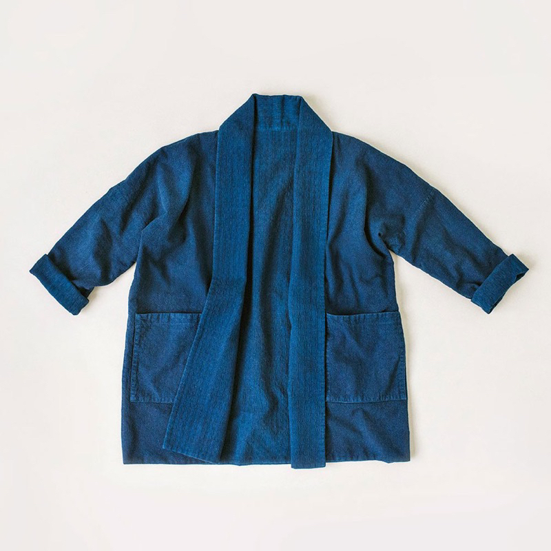USED Yukata robe stonewash fabric