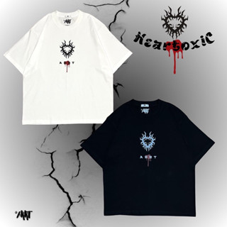 [ARRT]- เสื้อยืด Oversize ลาย Heart Toxic