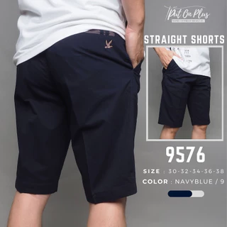 ⚡GW⚡9576กางเกงขาสั้น ผู้ชาย ผ้าคอตต้อน สีพื้น ทรงพับขา ยาว21-22นิ้ว ไซส์ 30-38