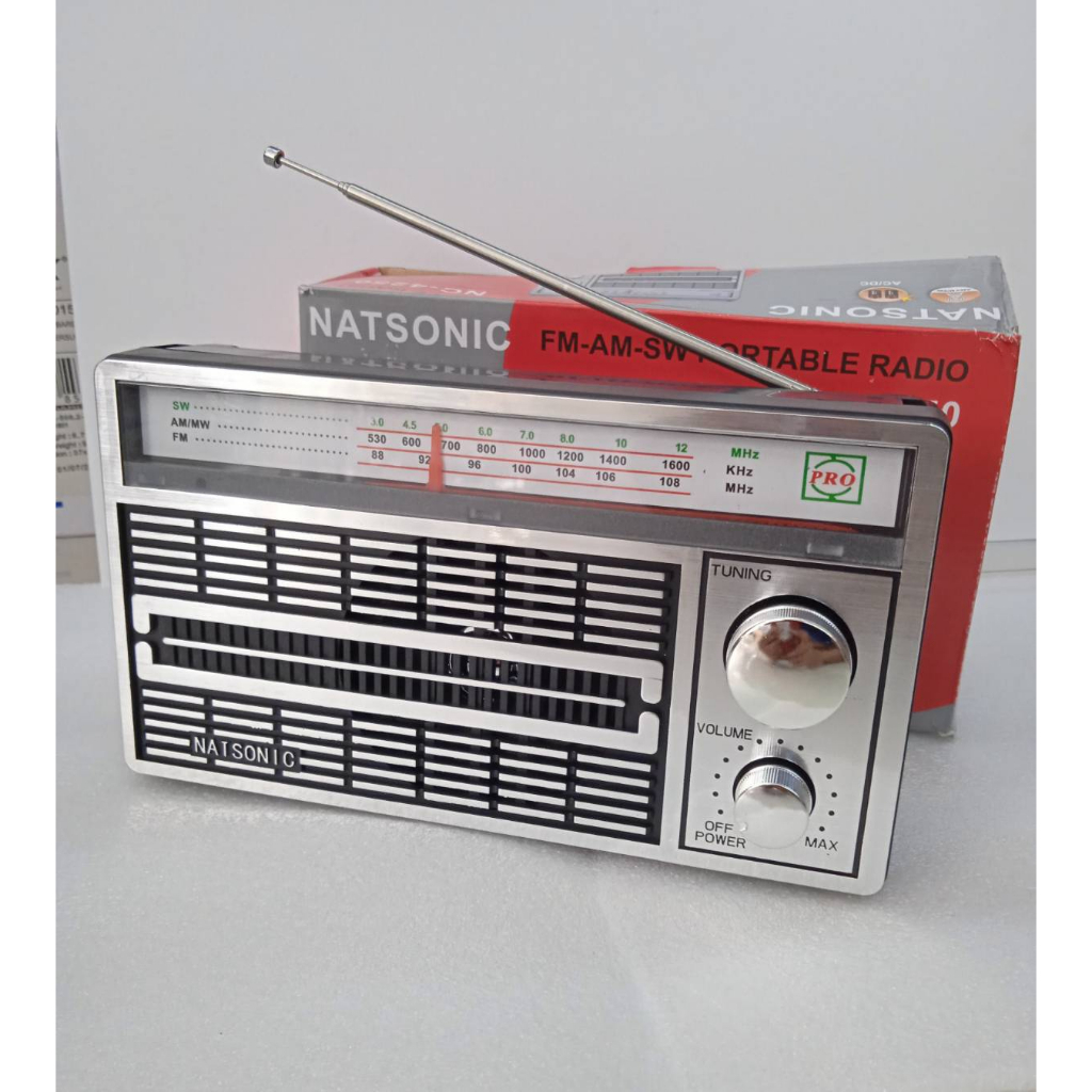 วิทยุFM/AMรุ่นNC-4250/วิทยุพกพา/เครื่องเสียงพกพา/ลำโพงพกพา/วิทยุโบราณ ขนาดกว้าง21cm สูง13 cmใช้ถ่าน3