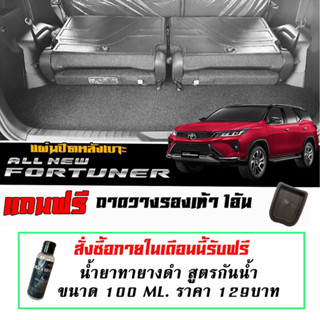 แผ่นติดหลังเบาะ แถวสาม กันรอย ตรงรุ่น Toyota New Fortuner 2015-2023 (2ชิ้น) แผ่นกันรอยแถวสาม กันรอยหลังเบาะ